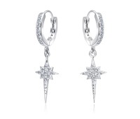 Sparkly with CZ Silver Huggies Earring HO-1636